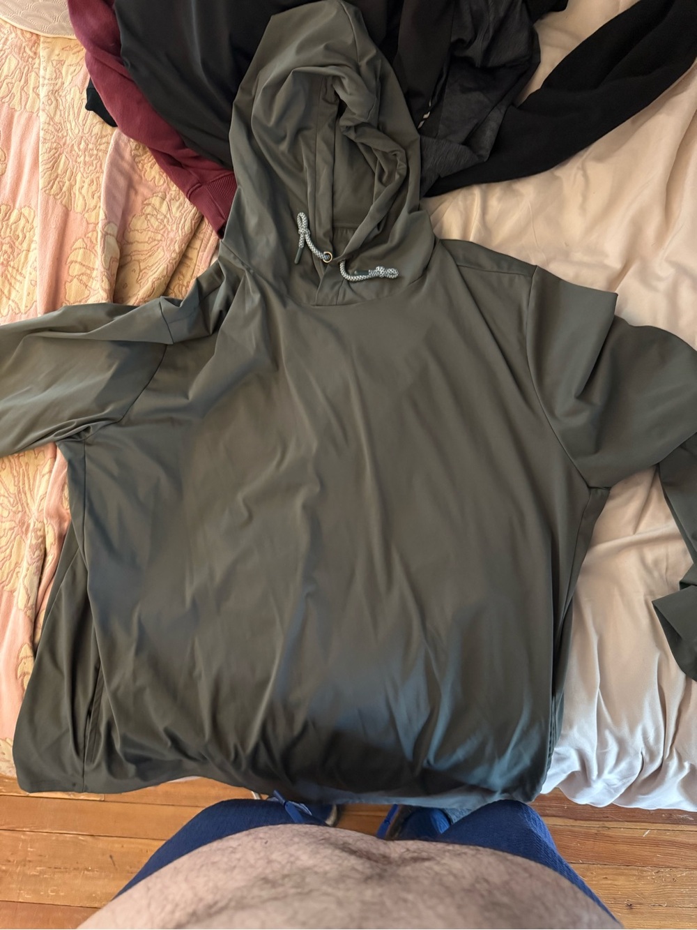Grey Lightweight Hooded Pullover